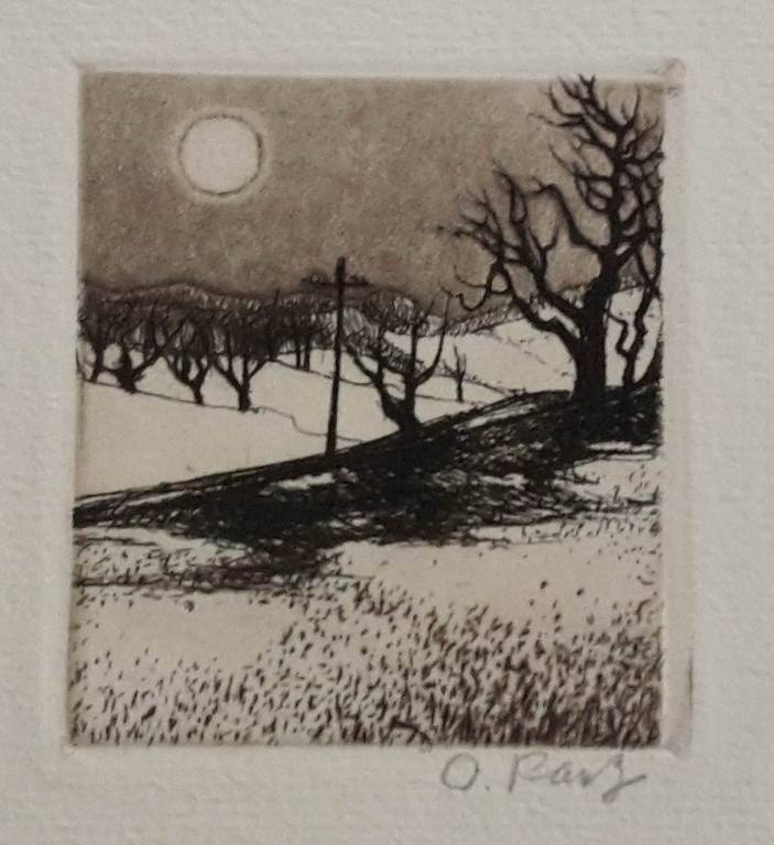Otto Paetz, ets, winterlandschap, z.j., gesigneerd kopen? Bied vanaf 15!