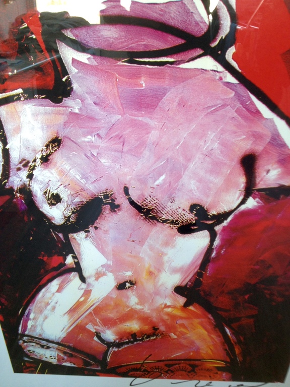 Herman Brood, grote gesigneerde zeefdruk, Torso Rood kopen? Bied vanaf 750!