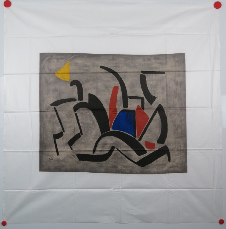 Toon Kelder: Zeefdruk op zijde, Composition kopen? Bied vanaf 40!