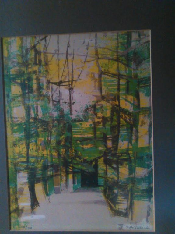 Le Sous-Bois Grafiek Litho gesigneerd Camille Hilaire Modern kubisme kopen? Bied vanaf 100!