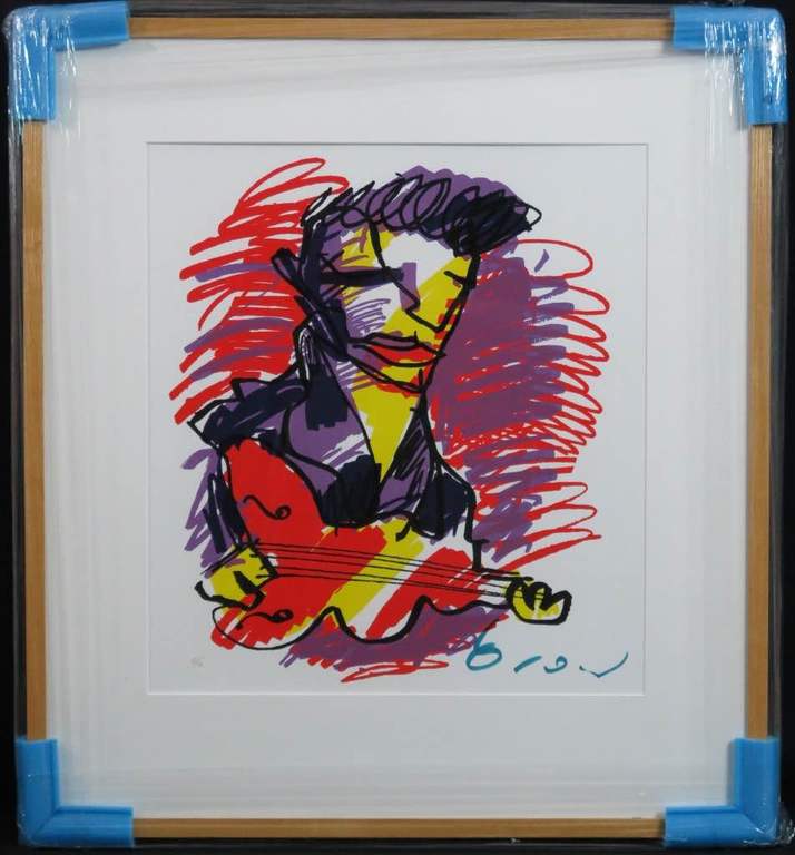 Herman Brood: Zeefdruk, Elvis - Ingelijst kopen? Bied vanaf 120!