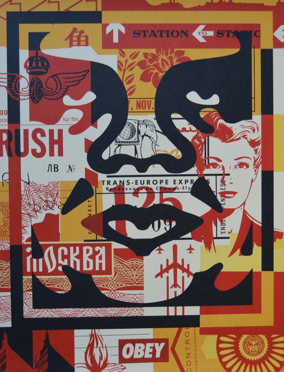Shepard Fairey (OBEY) - Obey 3 face collage #2 - offset - gesigneerd kopen? Bied vanaf 59!