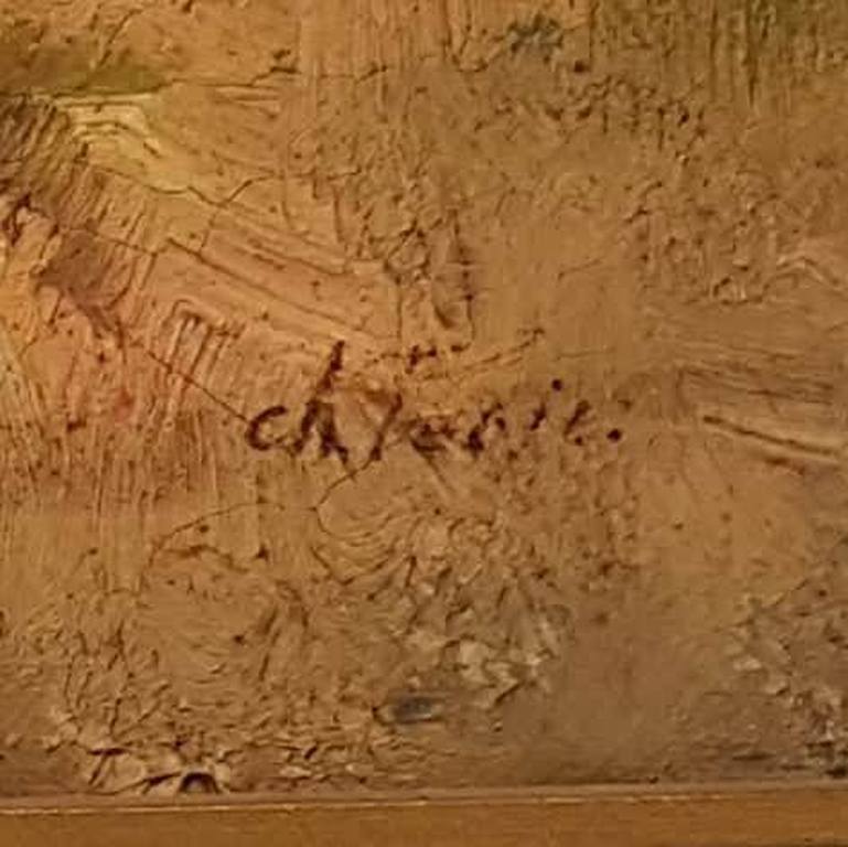 CH.Petit (Ps: A.CH.W.Terhell,1863-1949) Olieverf, Boerderij met korenschoven. kopen? Bied vanaf 30!