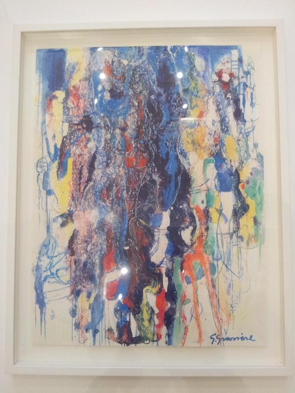 Gérard Grassère - Abstrakte Compositie - 1979 - Gemengde Techniek op papier verkocht voor € 170!