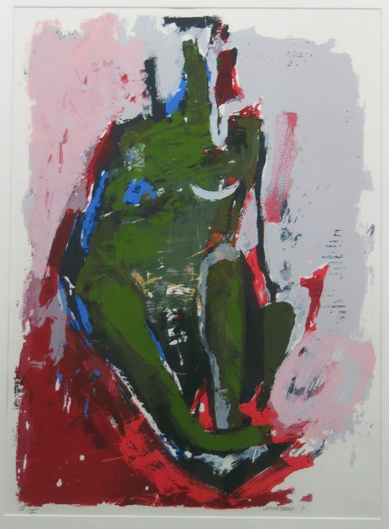 Siebrand Weitenberg: Zeefdruk, Zonder titel (naakte dame) - ingelijst kopen? Bied vanaf 40!