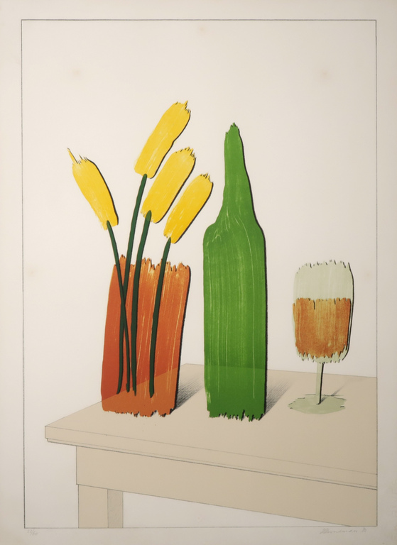 Jeroen Henneman: Zeefdruk, Stilleven verkocht voor € 70!