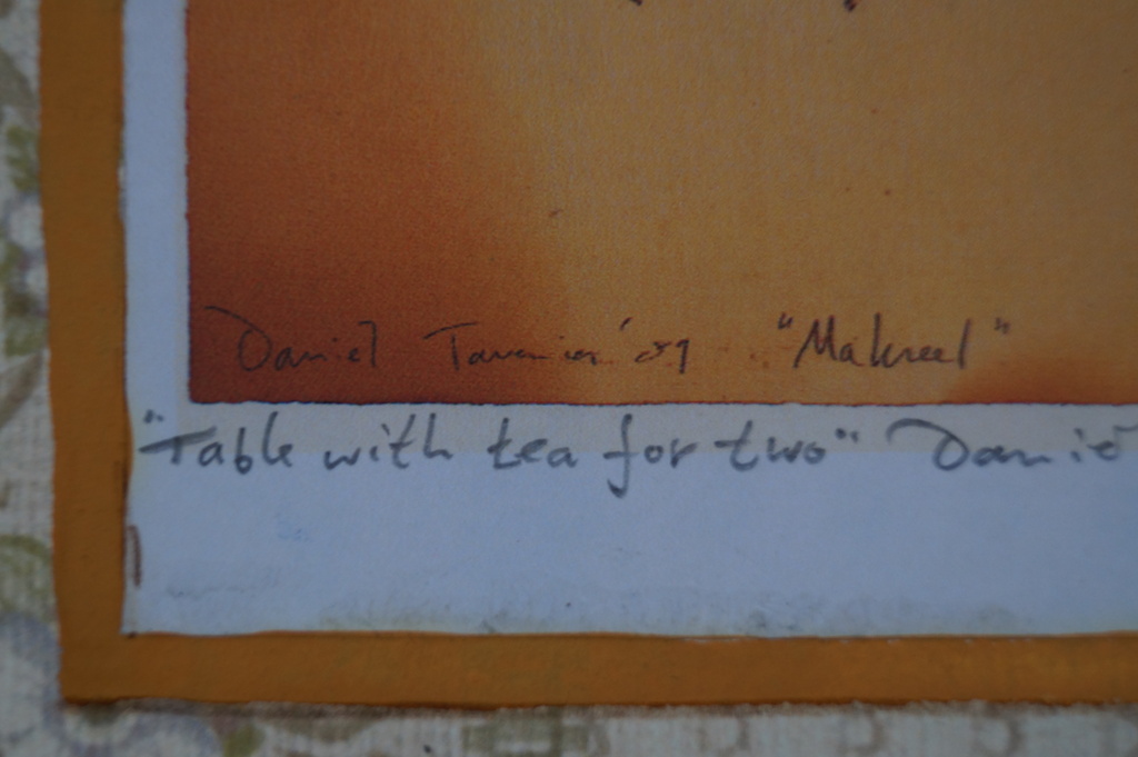 Daniel Tavenier - gemengde techniek-collage - Table with tea for two en Makreel kopen? Bied vanaf 25!