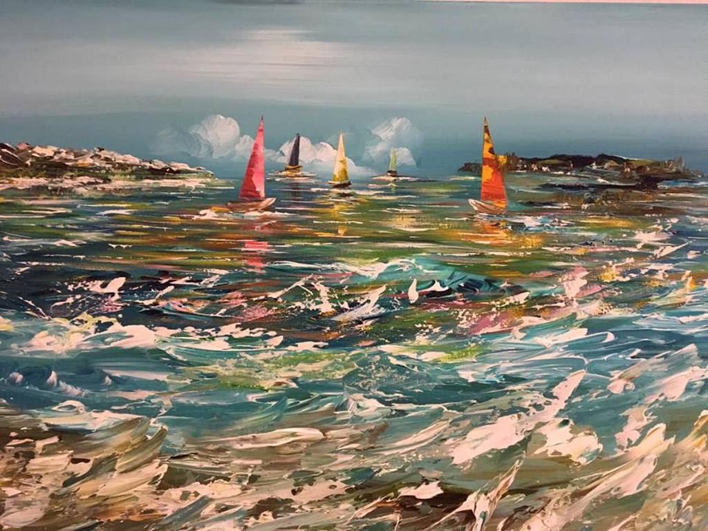 Gena -rough sea - 2015 - Acrylverf op doek kopen? Bied vanaf 100!