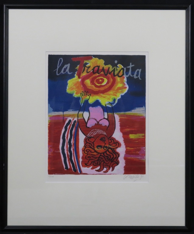 Corneille: Zeefdruk, La Traviata - Ingelijst verkocht voor € 150!