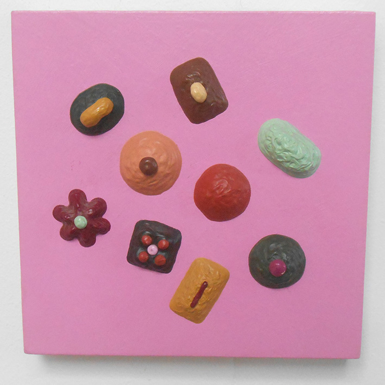 H.W. Werther, 'Bordje 18', 1992. Gemodelleerde acrylverf op paneel kopen? Bied vanaf 50!