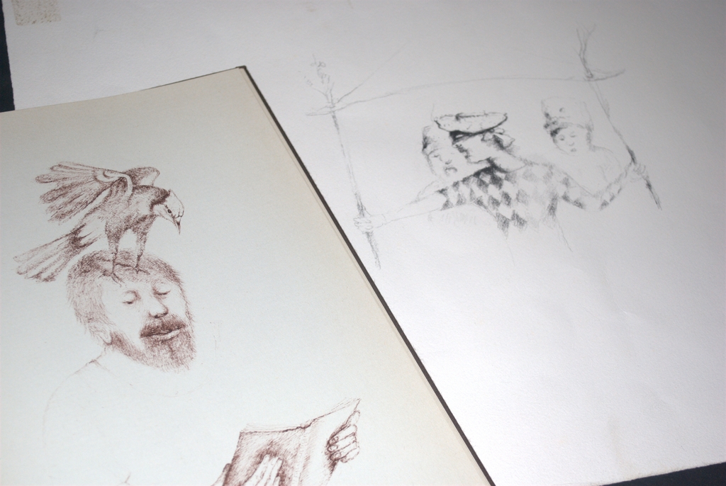 HAN MES--3 X : LITHO OPLAGE 190 + HANDGESCHREVEN KAART + BOEK 20 TEKENINGEN kopen? Bied vanaf 15!