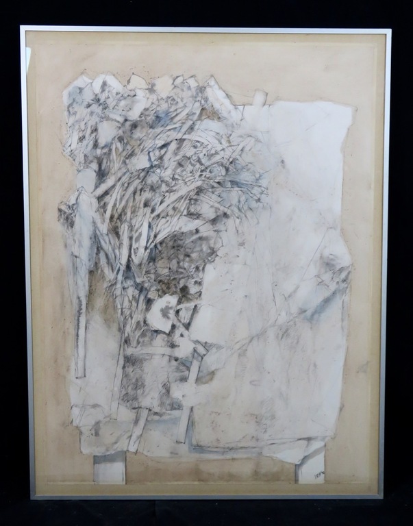 Gradus Verhaaf: Tekening, 4485 - Ingelijst (Groot) verkocht voor € 60!