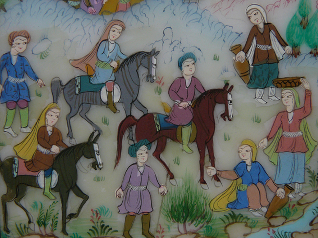 'Dorpsleven aan Beek' -onbekende kunstenaar / Arabic art- kopen? Bied vanaf 75!