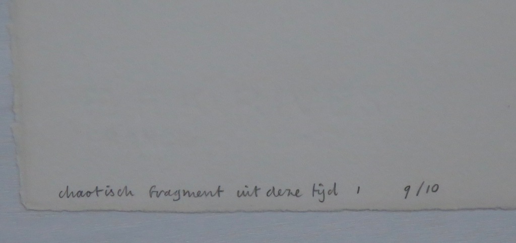 Manuel Kurpershoek: Houtsnede, Chaotisch fragment uit deze tijd -Ingelijst kopen? Bied vanaf 35!