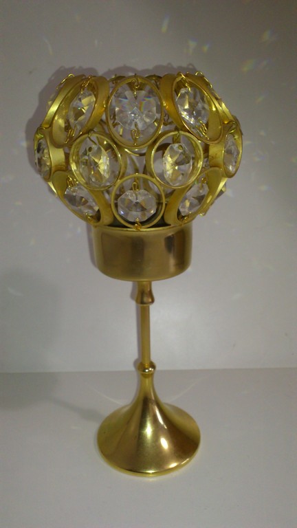 Buy Weinfurtner 24 karat verguld Gold crystal Kandelaar? Bid from 20!