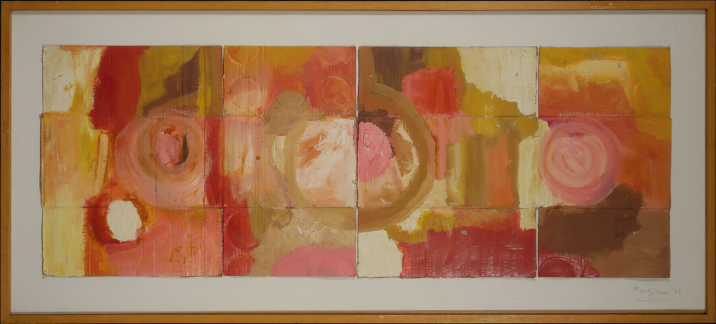Meertje Kaal: Acryl op karton, Z.T. - Ingelijst (Groot) verkocht voor € 112!