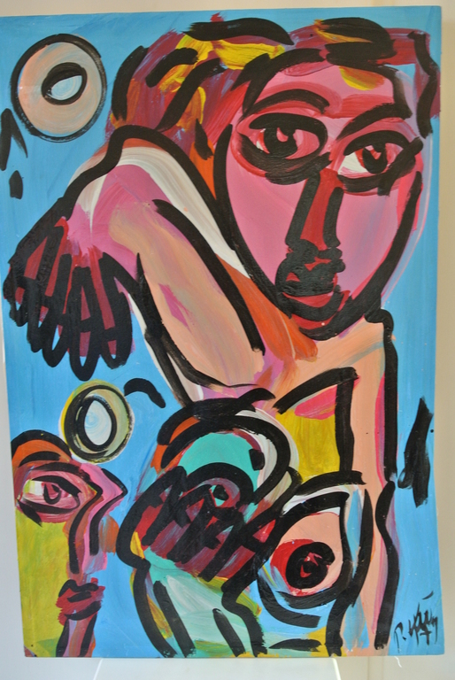 PETER ROBERT KEIL. Groot XXL werk. Acrylverf en olieverf op doek. verkocht voor € 285!