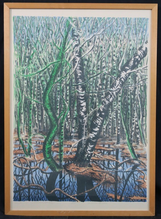 Jacobien de Rooij: Litho, Meeuwenparadijs - Ingelijst kopen? Bied vanaf 1!