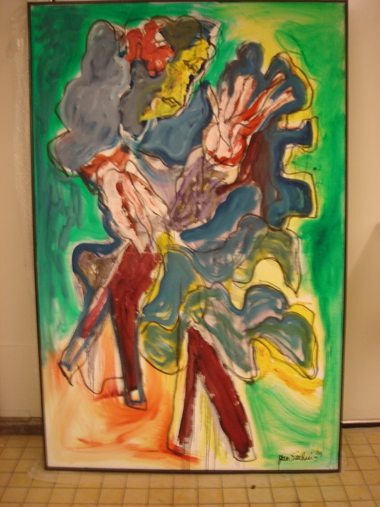 Jan Sierhuis, 1989, Flamenco, Olie op doek kopen? Bied vanaf 1900!