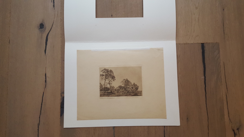 L.K.C. Prins (1887-1957) - ets, Het witte paard Hilversum, handgesigneerd kopen? Bied vanaf 25!
