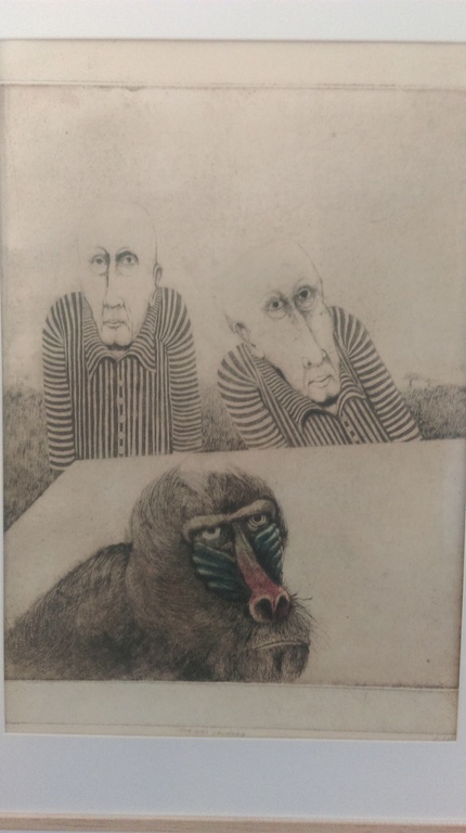 Sjef Henderickx, kleurets, Mooi weer vandaag, scene met baviaan kopen? Bied vanaf 300!