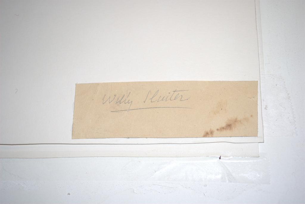 9 schetsen in potlood/pen/aquarel - allen met monogram - fraai ingelijst kopen? Bied vanaf 495!