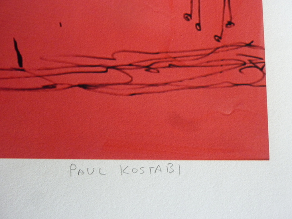 Paul Kostabi, Originele Giclee op handgemaakt katoenpapier, Sattelite kopen? Bied vanaf 1!