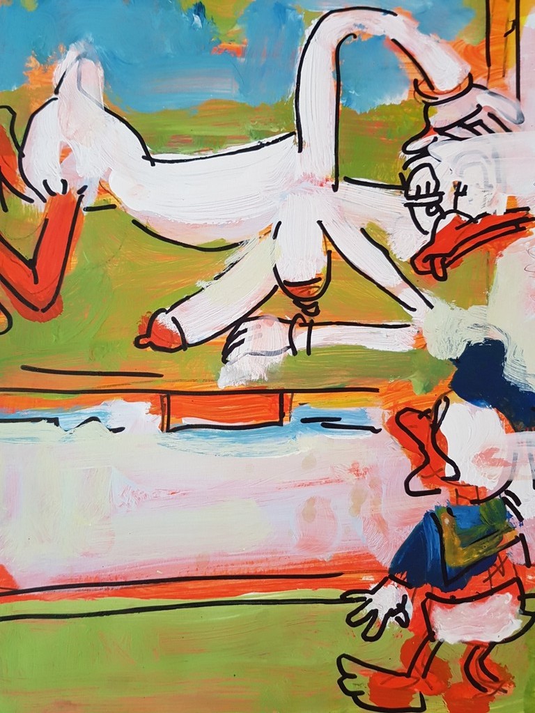 Peter Klashorst - origineel werk - serie Dagobert Duck kopen? Bied vanaf 1!