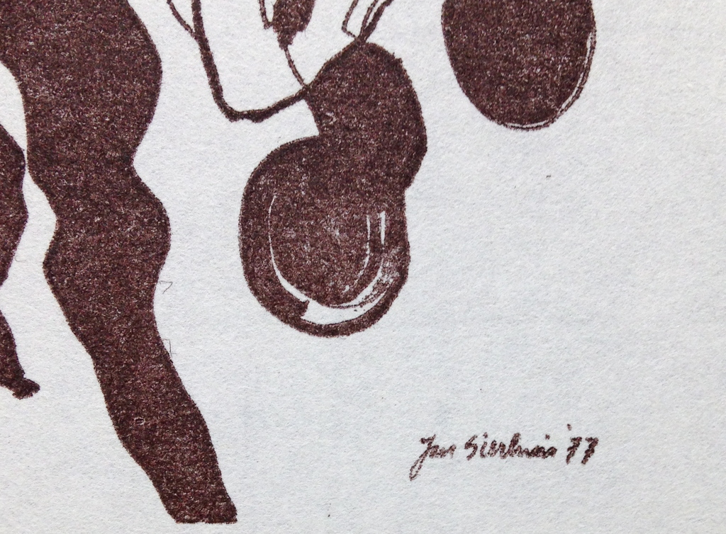 Jan Sierhuis. Zeefdruk op Japans papier uit 1977 'Horse' kopen? Bied vanaf 38!