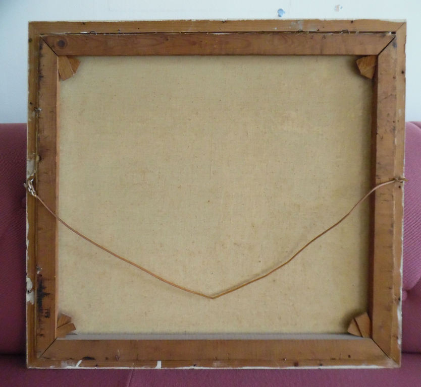 Olie op doek - Zuideuropees straatje - met monogram C.B. kopen? Bied vanaf 20!