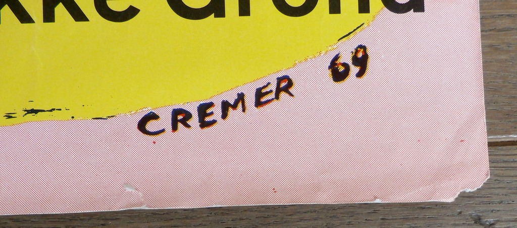 Jan Cremer - Affiche uit zijn privé collectie: Studio speelt - gesigneerd kopen? Bied vanaf 75!