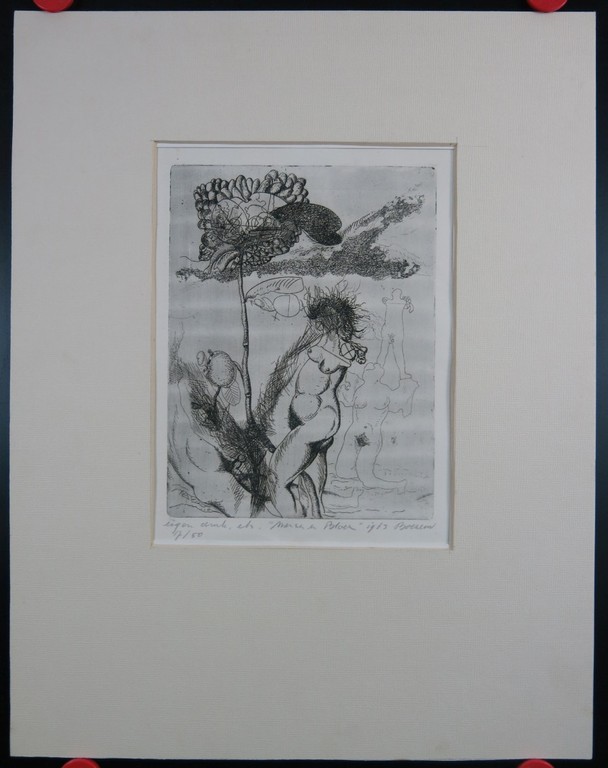 Marinus Boezem: Ets en aquatint, Mens en bloem kopen? Bied vanaf 1!