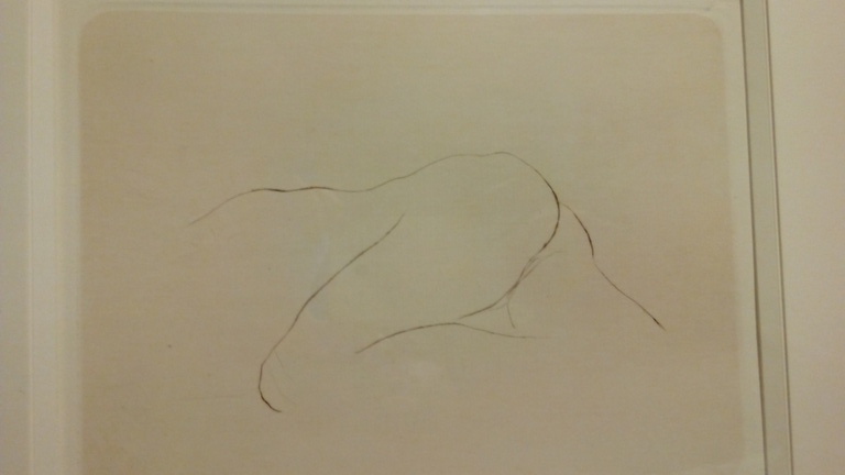 Bert de Keyser ets,21x30 Naakt,  techniek:'Dry needle etching'. Handgesigneerd.  kopen? Bied vanaf 1!