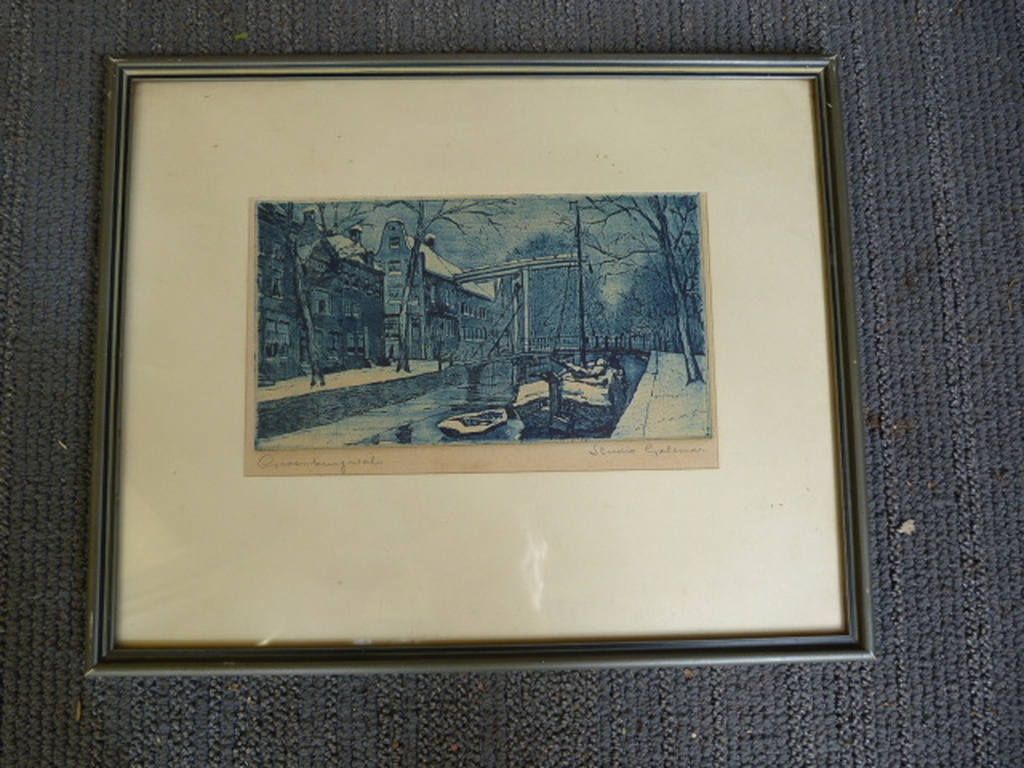 Groenburgwal  -  ets  -  Arjen Galema. kopen? Bied vanaf 30!