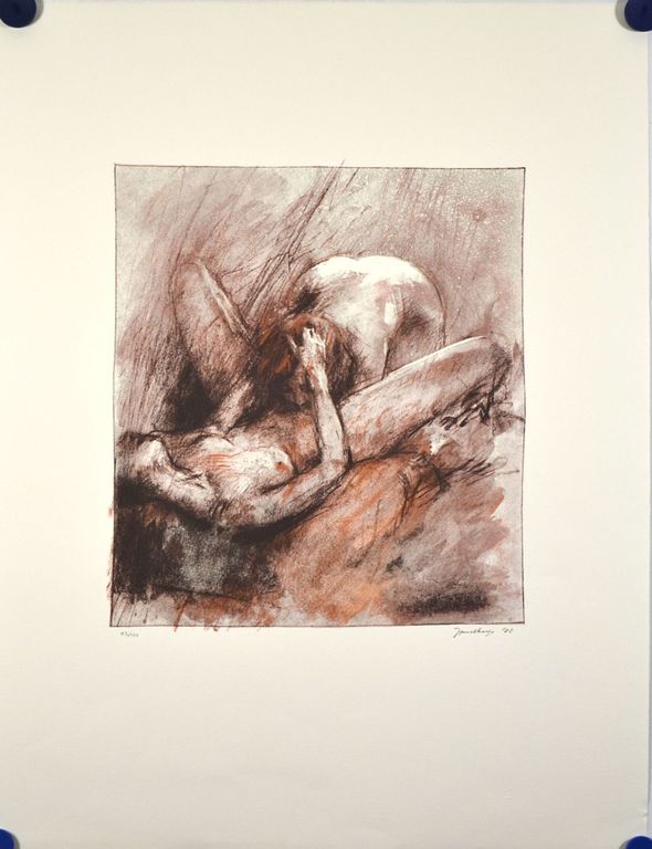 Jan Asselbergs: Litho. Erotische voorstelling. kopen? Bied vanaf 35!