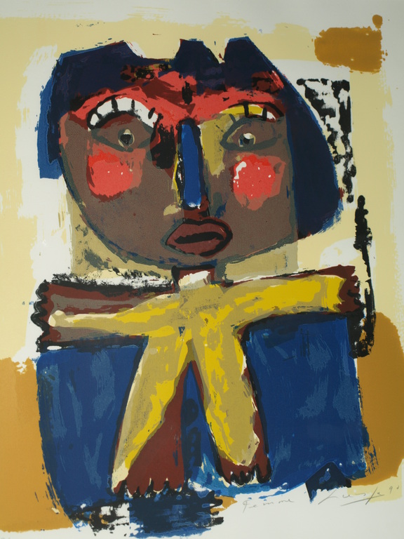 John Lie A Fo : Zeefdruk - Femme – gesigneerd & ingelijst – 1990  kopen? Bied vanaf 1!