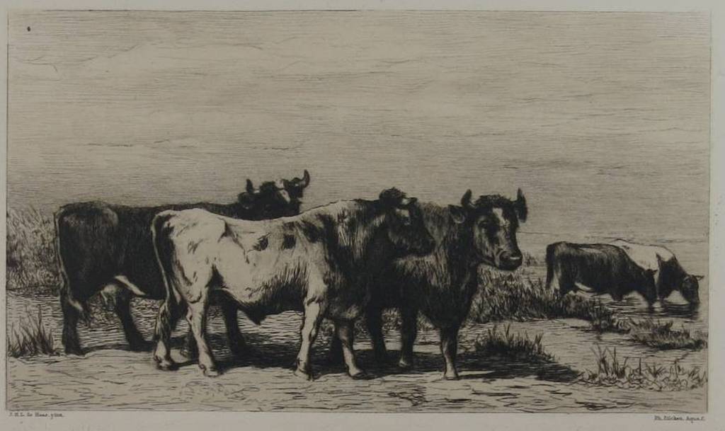 Philip Zilcken: Ets, Landschap met Vee kopen? Bied vanaf 1!