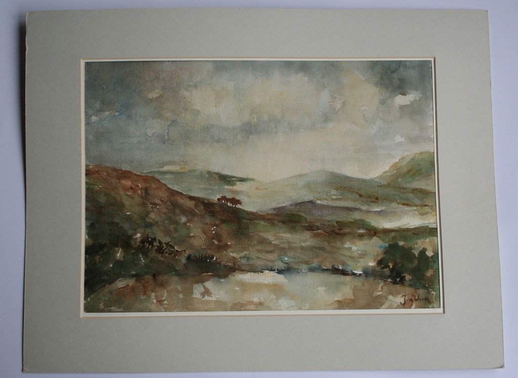 Jaap van Veen, aquarel, duinlandschap, gesigneerd kopen? Bied vanaf 30!