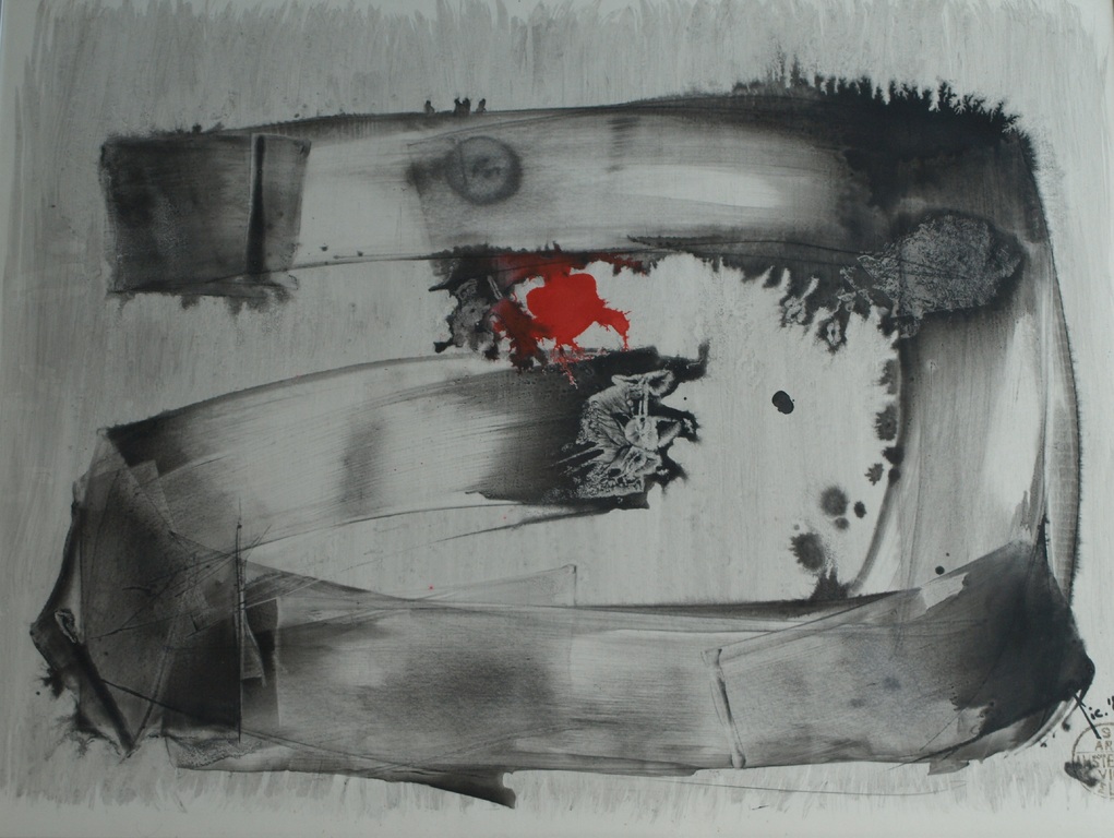 Vic Savelkoul : Inkttekening – Beeldlading E - gesigneerd & ingelijst – 1985 kopen? Bied vanaf 75!