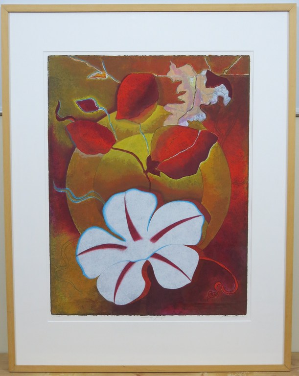 Jan van Delft: Zeefdruk, Morning Glory I - Ingelijst (groot) kopen? Bied vanaf 50!