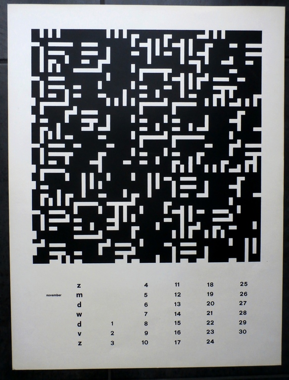 Peter Struycken - litho: Gemetrische compositie - 1973 kopen? Bied vanaf 25!