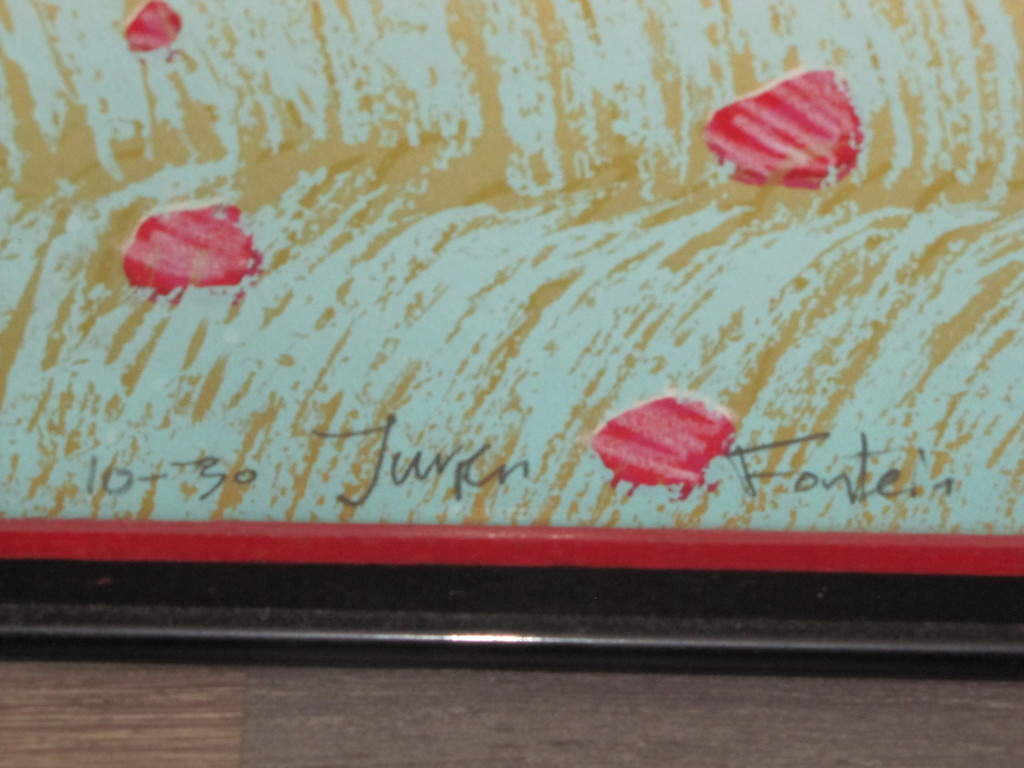 Jurjen Fontein: zeefdruk, vliegende theepot kopen? Bied vanaf 35!