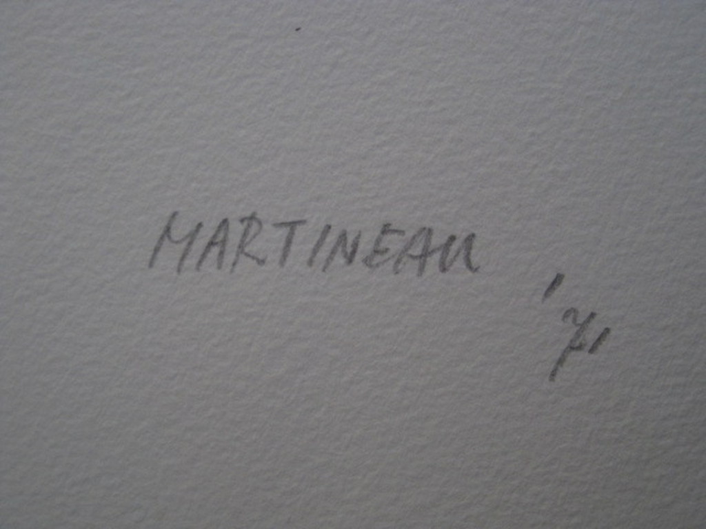 grote A-Typische Litho "Shaving" Anton Martineau (1926-) gesigneerd 1971 kopen? Bied vanaf 1!
