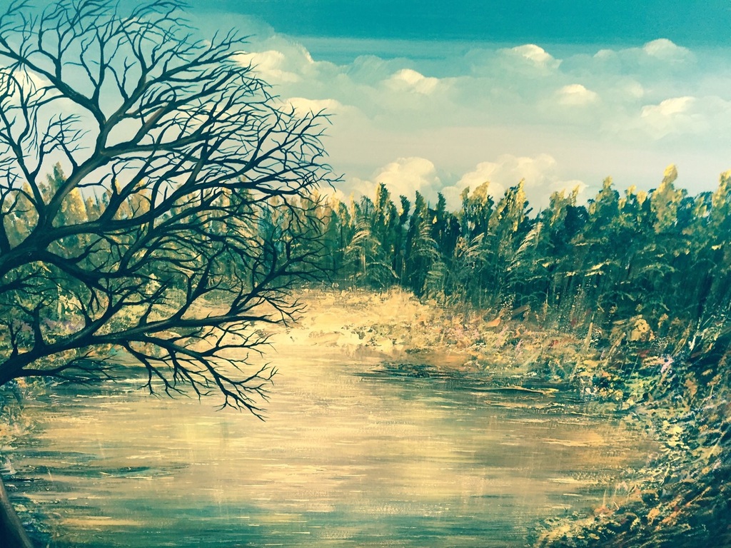 Gena Genadyi - Sunshine - 3d doek 150 x 100 cm verkocht voor € 200!