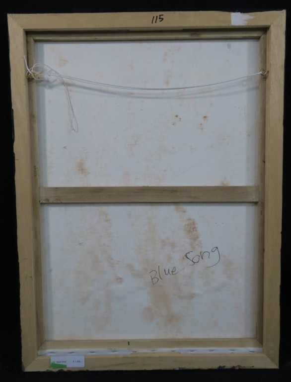 Franca Muller Jabusch: Olieverf op 2 doeken, Blue Song - Ingelijst kopen? Bied vanaf 100!