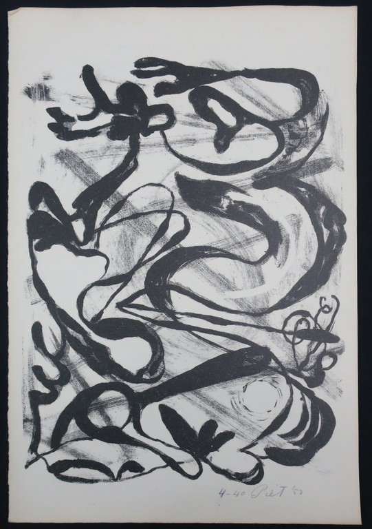 Piet van Stuivenberg: Litho, Zonder titel (Creatie 1952) kopen? Bied vanaf 1!