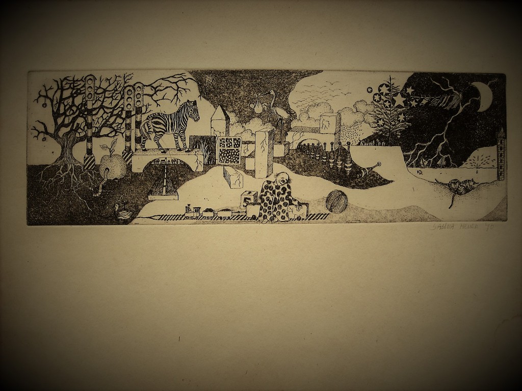 Leuke gedetailleerde 1976 eigen druk "Geboorte Ets" van Saskia Heuer (1956-)  kopen? Bied vanaf 1!