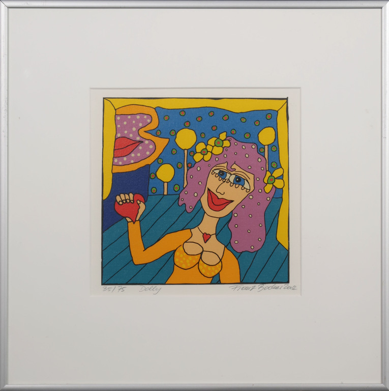 Franz Bodner: Zeefdruk, Dolly - Ingelijst kopen? Bied vanaf 1!