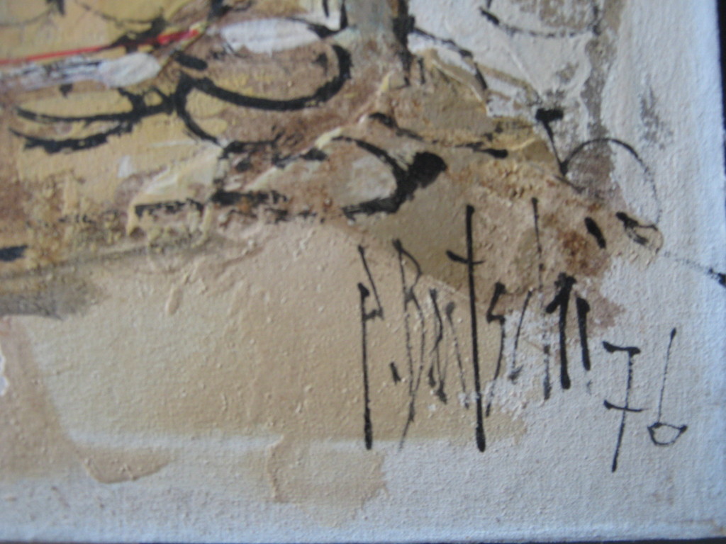 Pierre Bertschi, Village (1976), olieverf kopen? Bied vanaf 60!