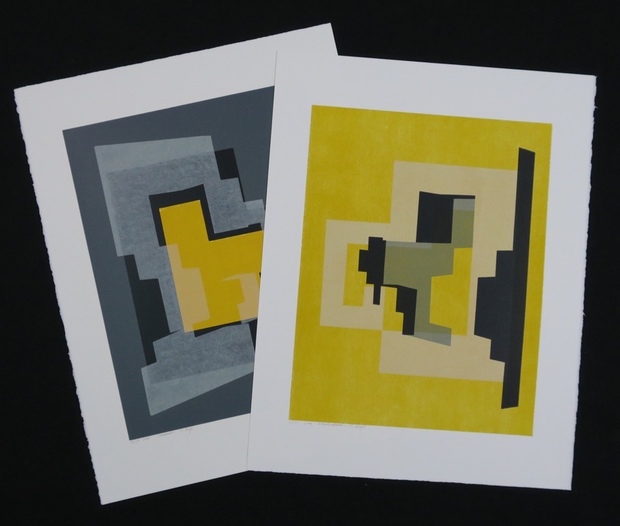 Corrie Kuijs: Lot met 2 Linosnedes, Lichtbeeld en Schaduwbeeld kopen? Bied vanaf 1!